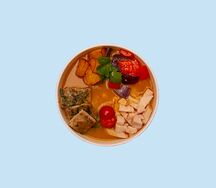 Кокосовый карри с копчёной курицей