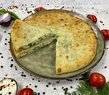 Пирог с сыром и зеленью