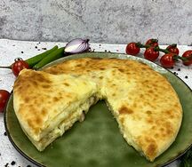Пирог с сыром и грибами