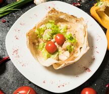 Куриные фрикадельки в лаваше