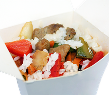 Говядина с рисом и овощами