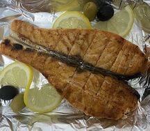Семга на мангале