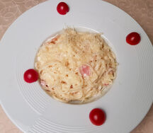 Паста Фетучини с курицей и грибами