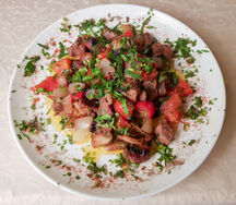 Баранина с овощами