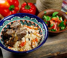 Плов по-узбекски из мякоти ягнёнка