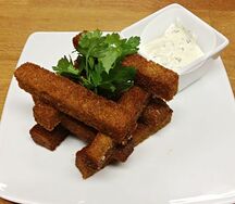 Гренки с сырной массой