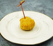 Канапе гребешок темпура