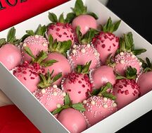 Клубника в шоколаде Розовый фламинго М