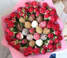 Букет с розами Caramel