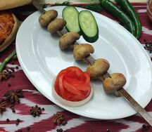 Шампиньоны на мангале