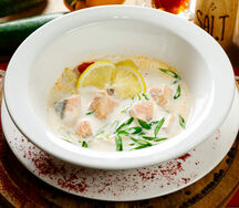 Уха по-фински на сливках