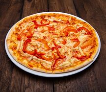 Пицца с курицей и болгарским перцем