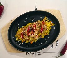 Курица по-тайски с ананасом и рисом