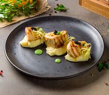 Масляная рыба с картофельным пюре