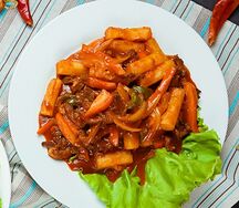 Токпокки с мясом