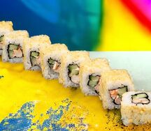 Ролл с курицей и чипсами