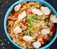 Тяхан с курицей