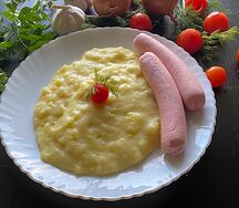 Сосиски Молочные с гарниром