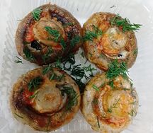 Грибы шампиньоны на мангале