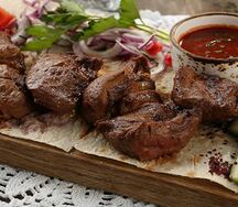 Шашлык из бараньей печени