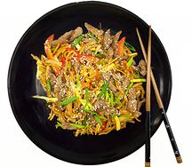 Wok лапша с говяжьей вырезкой