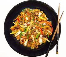 Wok рис с морепродуктами
