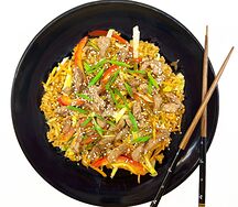 Wok рис с говяжьей вырезкой