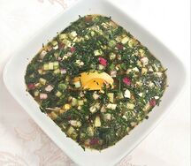 Окрошка мясная на квасе