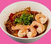 Лапша с креветками
