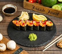 Запеченные гунканы с креветками