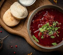 Борщ с курицей