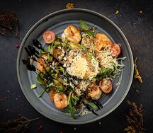 Руккола с креветками