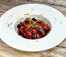 Винегрет с маринованными грибами