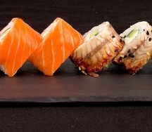 Ролл микс Лосось и Угорь