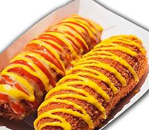 Корн-дог, сыр, сосиска