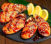 Запеченные мидии гигант