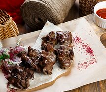 Куриная печень на мангале