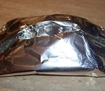 Лосось со шпинатом в фольге