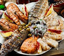 Ассорти из рыбного шашлыка