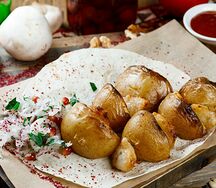 Картофель на мангале с курдючным салом