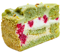 Торт фисташковый с малиной