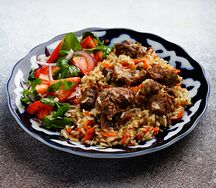 Плов по-узбекски с мякотью говядины