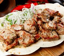 Шашлык из телячьей мякоти