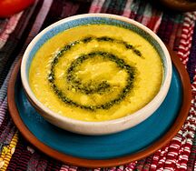 Сливочный крем-суп из лосося