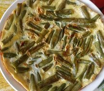 Стручковая фасоль с яйцом