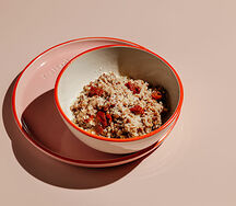 Греча с пармезаном и томатами