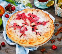 Осетинский пирог с яблоками и вишней