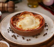 Жареный сулугуни с шампиньонами