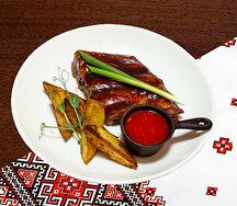 Свиные ребра барбекю