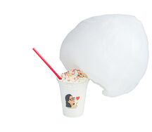Кокосовый молочный коктейль с сахарной ватой
